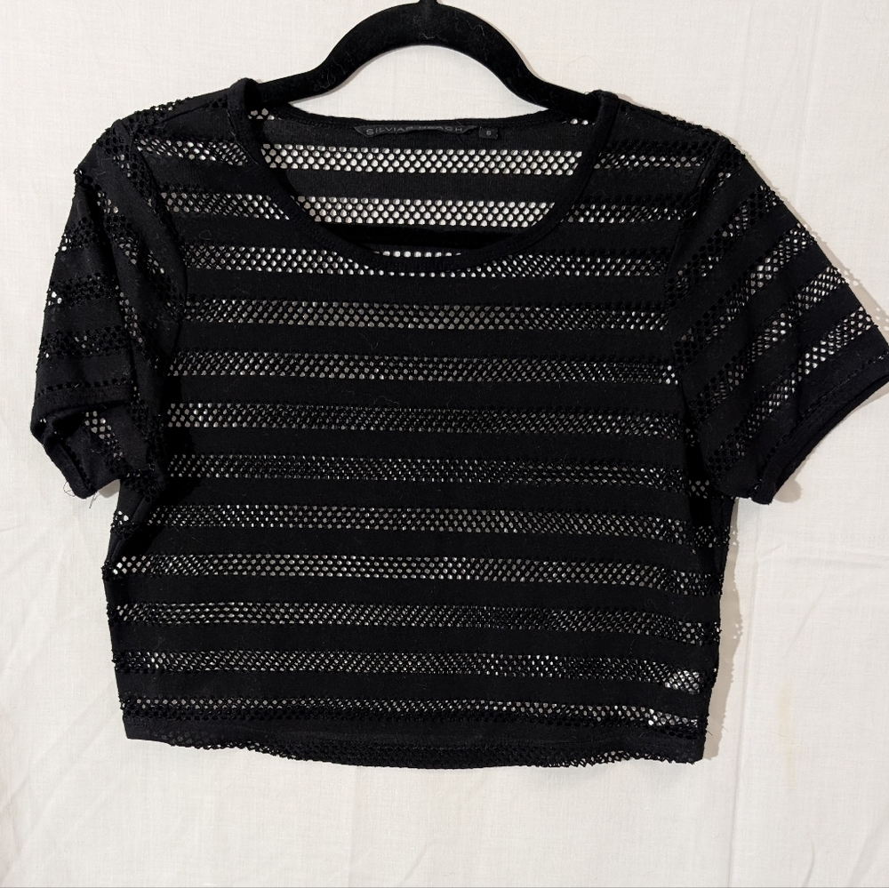 Silvian Heach Black Beach Cover Up, Small